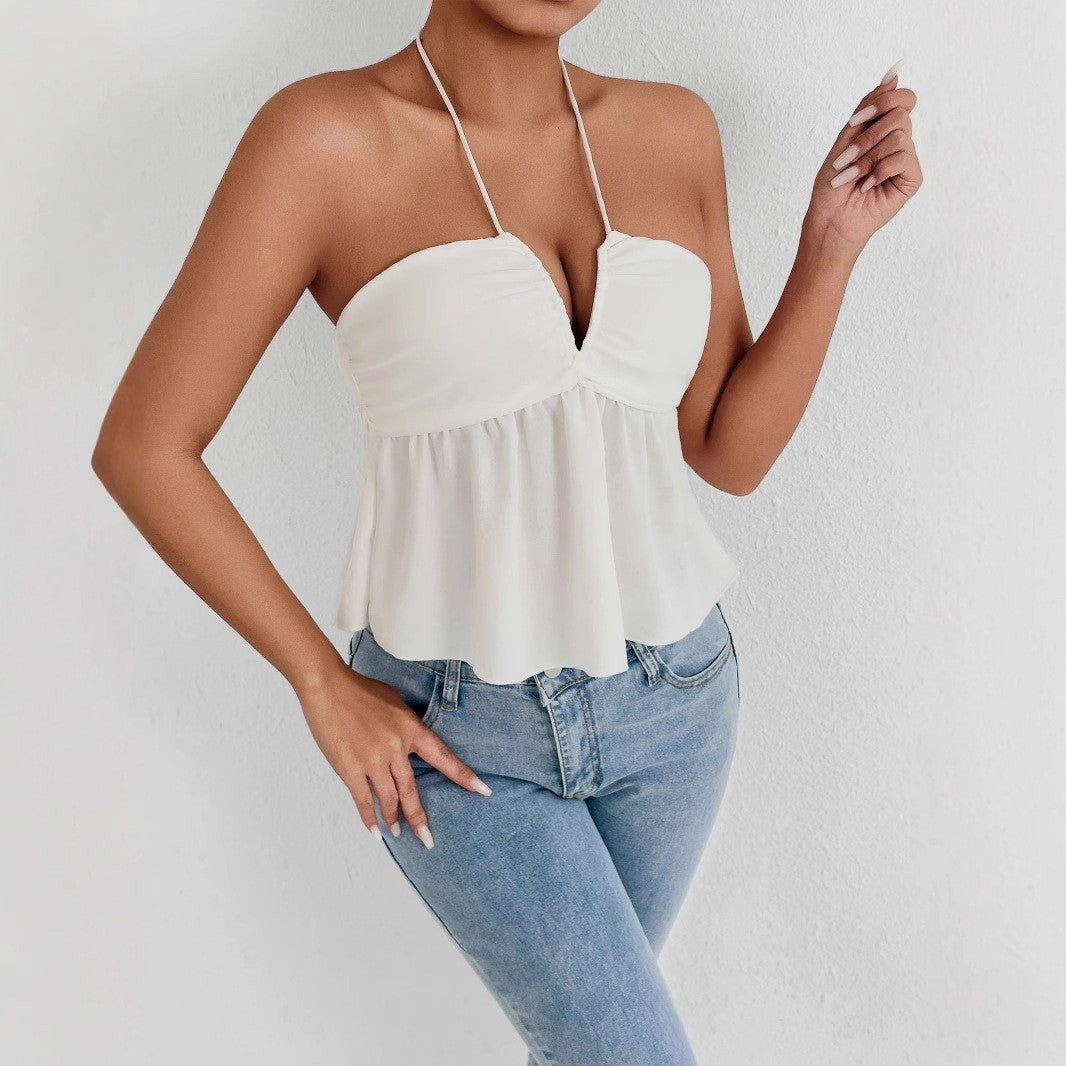 Evora Minimalist Cami Top - White