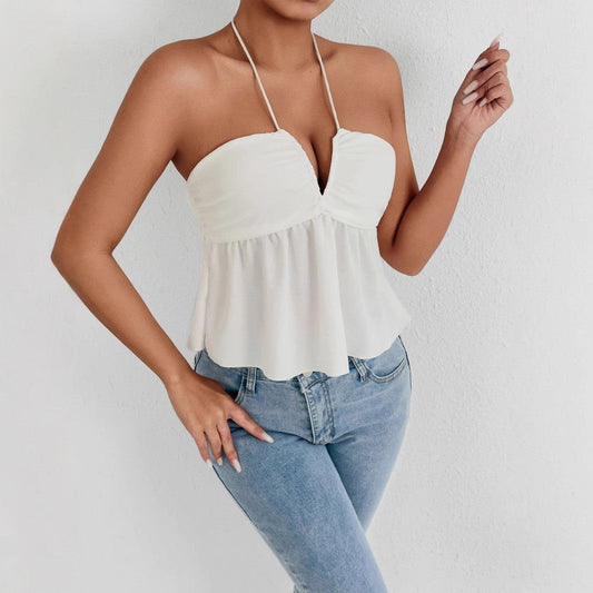 Evora Minimalist Cami Top - White