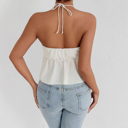 Evora Minimalist Cami Top - White