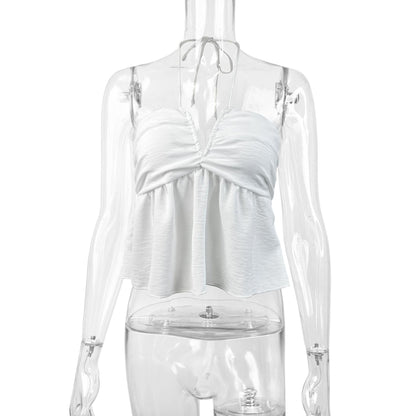 Evora Minimalist Cami Top - White