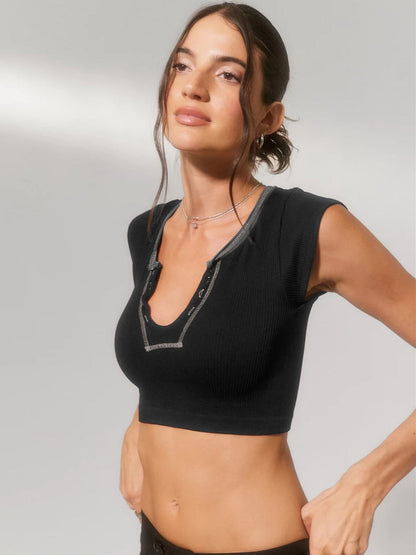 Lyra Ribbed Knit Fitted Tank