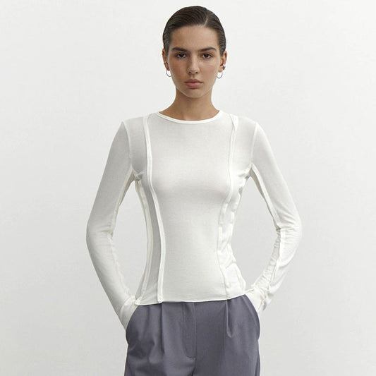 Marcelline Waist-Detail Long Sleeve Top