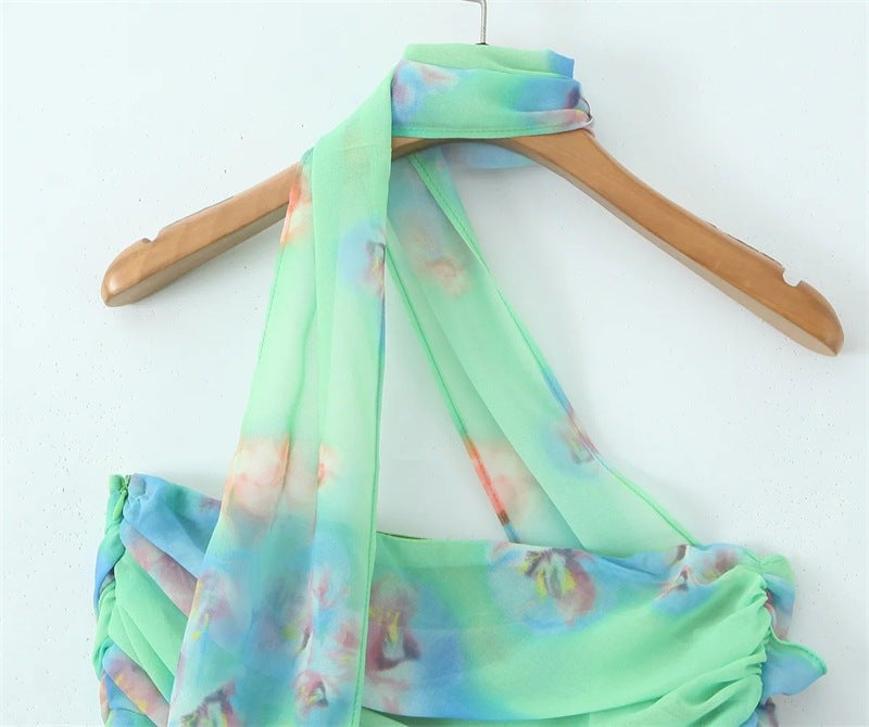 Seraphine Ruffle Low-Waist Set - Green