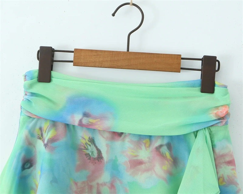 Seraphine Ruffle Low-Waist Set - Green