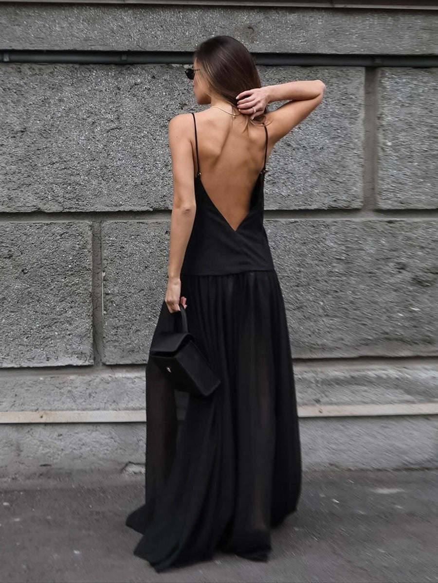 Sorella Draped V-Neck Slip Dress